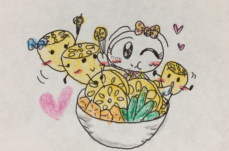 墨田区押上の鍼灸院、腰痛・肩こり・頭痛・未病他、小児鍼・美容鍼、笑顔治療のポプリ鍼灸院から【レンコン料理】♪