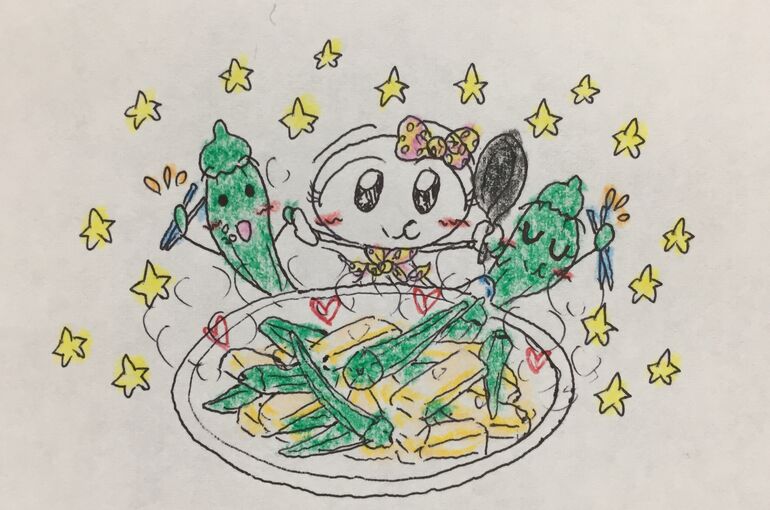 墨田区押上の鍼灸院、腰痛・肩こり・頭痛・未病他、小児鍼・美容鍼、笑顔治療のポプリ鍼灸院から【オクラ料理】♪