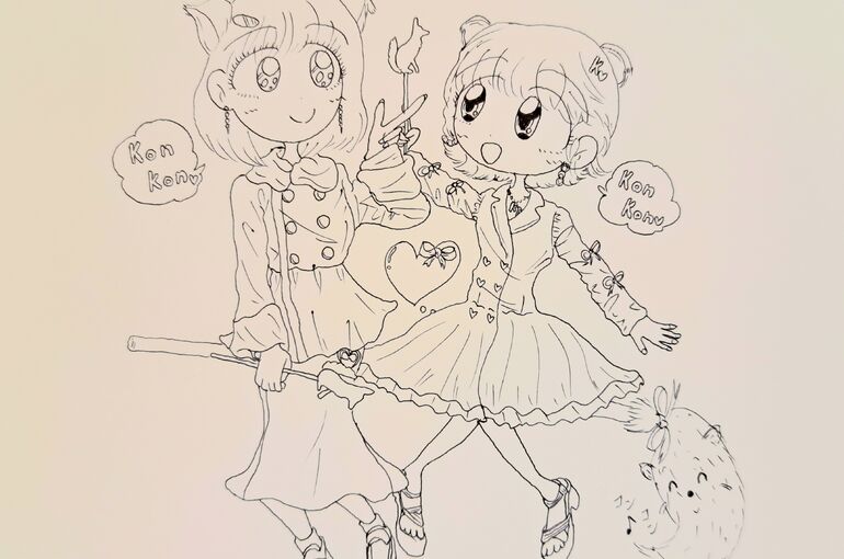 きつねのほうきに乗って♪インスタグラムの投稿です★