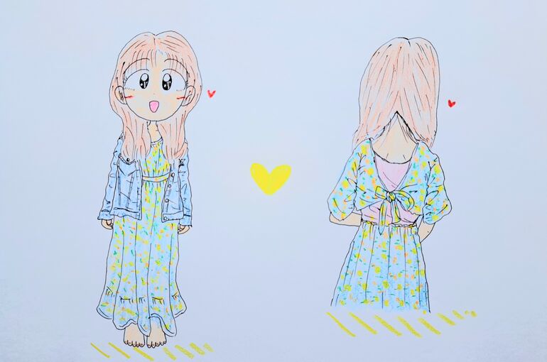 患者さんの似顔絵＆ファッションイラスト♪熱中症注意